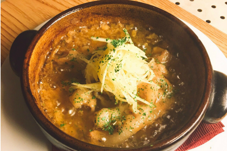 生姜焼きのアヒージョ